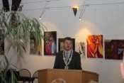 der Bürgermeister der Stadt Mücheln Herr Wurzel eröffnet den XIII. Müchelner Kulturmonat